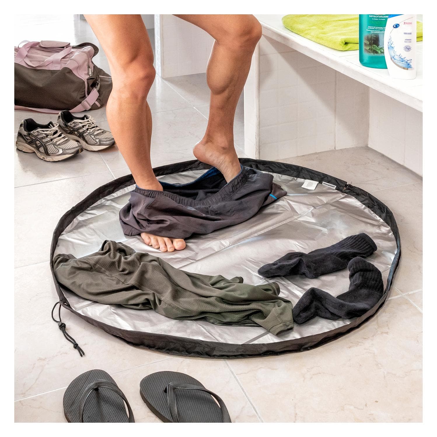 InnovaGoods, Unisex, Tas, Gymbag 2-in-1 fitnesstas, Zwart, Grijs