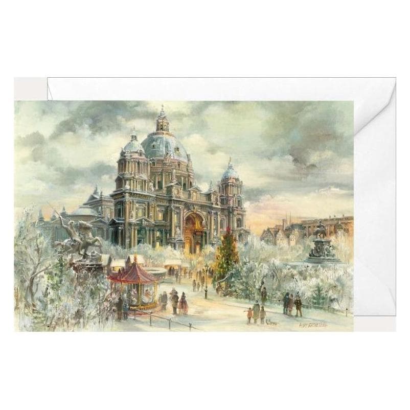 Olewinski & Tochter, Wenskaart, 2630 - Kerstvouwkaart "Berlijnse Dom".