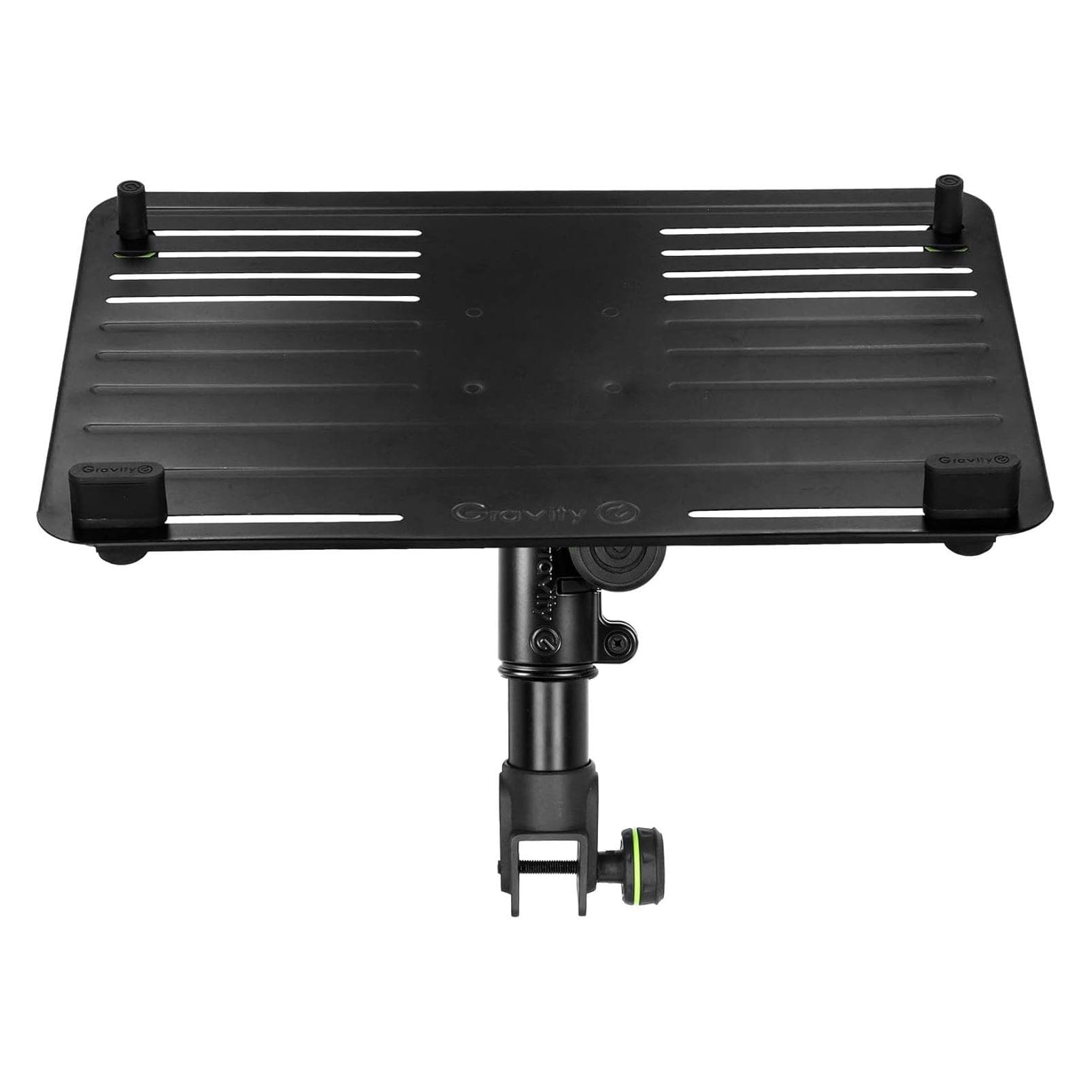 Gravity Flexible Laptopplanke für DJ-Tische mit verstellbaren Pinnen und stabiler Stahlkonstruktion, DJ Möbel, Schwarz