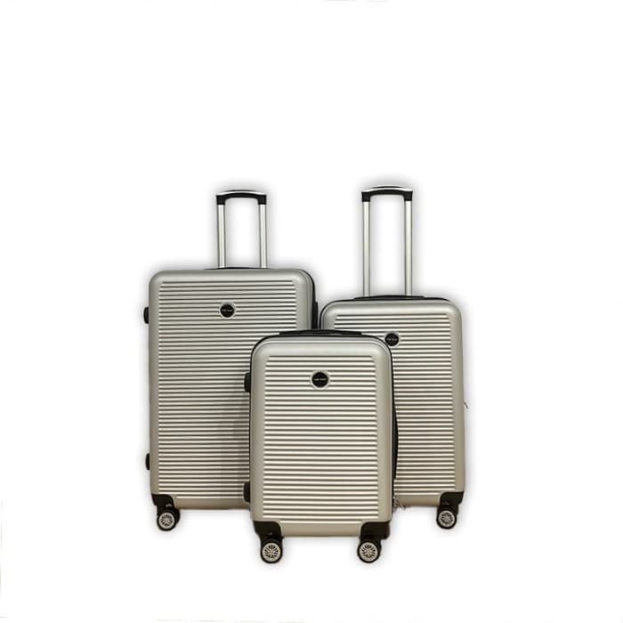 TVR-Travel® - Kofferset Bruno - Koffers - Set van 3 - S/M/L - Zilver