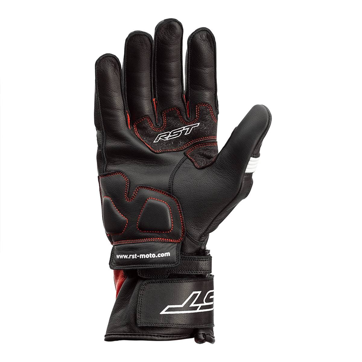 RST Pilot Gloves Black Red White Size 8
