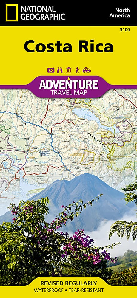 Wegenkaart - landkaart 3100 Adventure Map Costa Rica | National Geogra