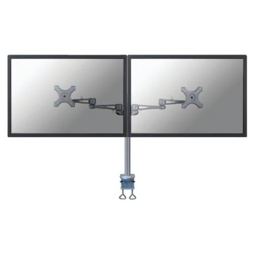 Monitorarm neomounts d935d 2x10-27" met klem Zilvergrijs