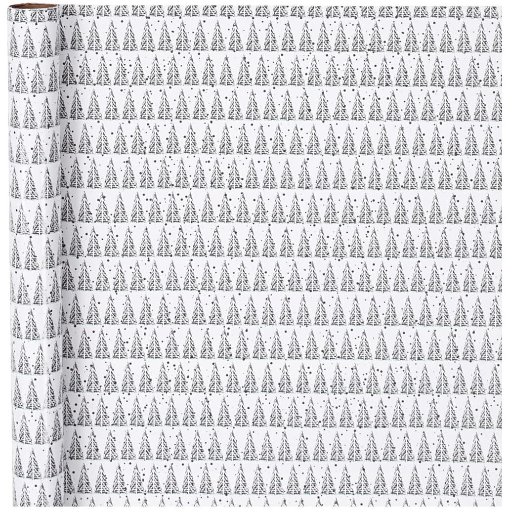 Bellatio Decorations Kerst cadeaupapier - kerstbomen - 70 x 400 cm