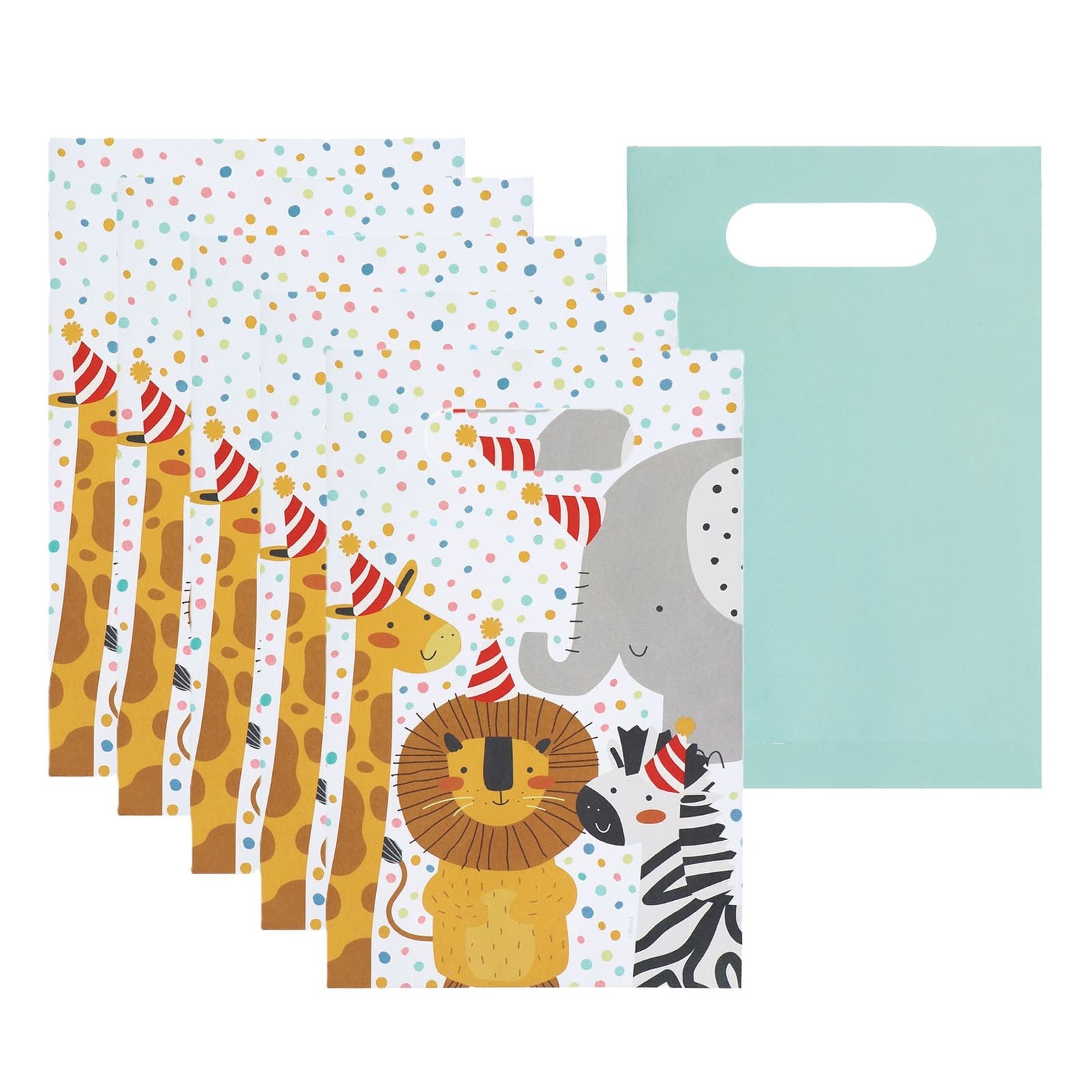 Boland Feestzakjes Jungle Safari - 10x - 23 x 15 cm - uitdeelzakjes