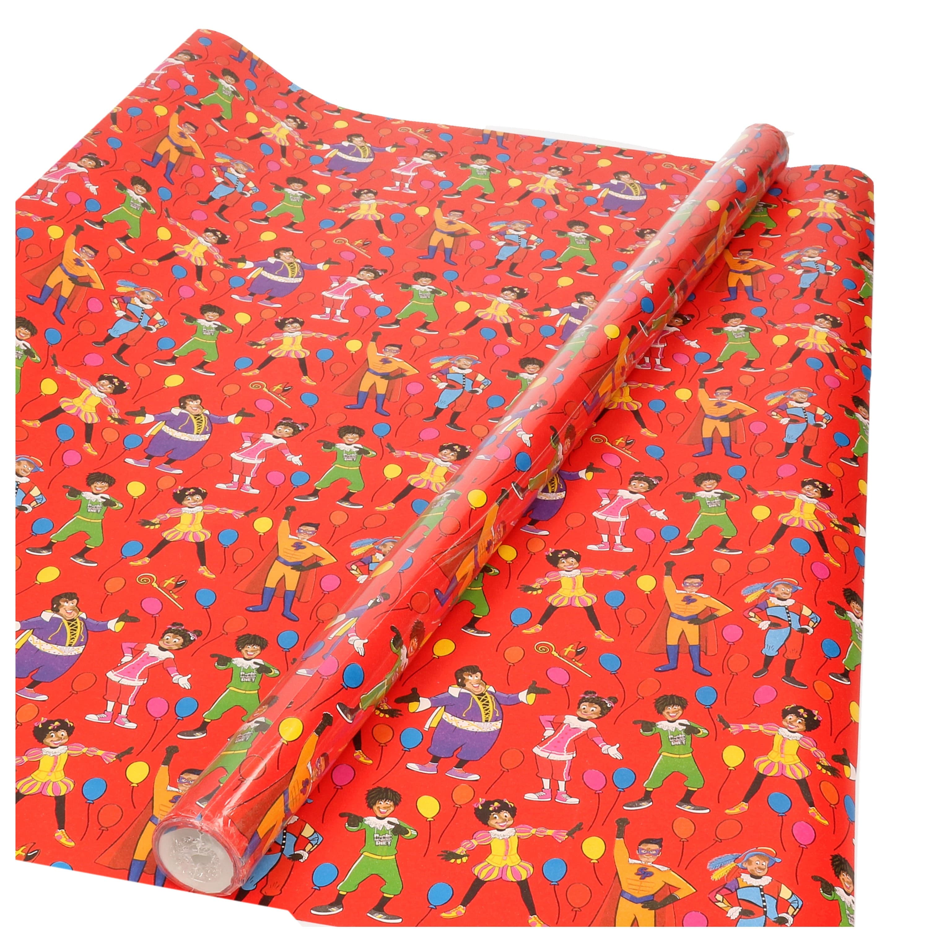 Club Sinterklaas inpakpapier - cadeaupapier - rood - 200 x 70 cm