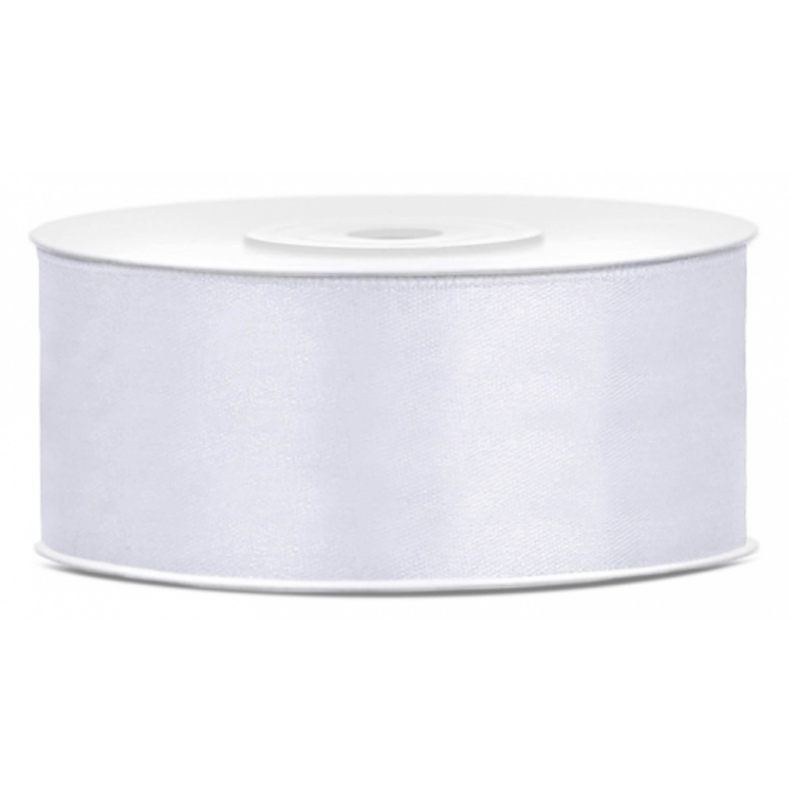 Partydeco Cadeaulint - ivoor - 2,5 cm x 25 meter - satijn