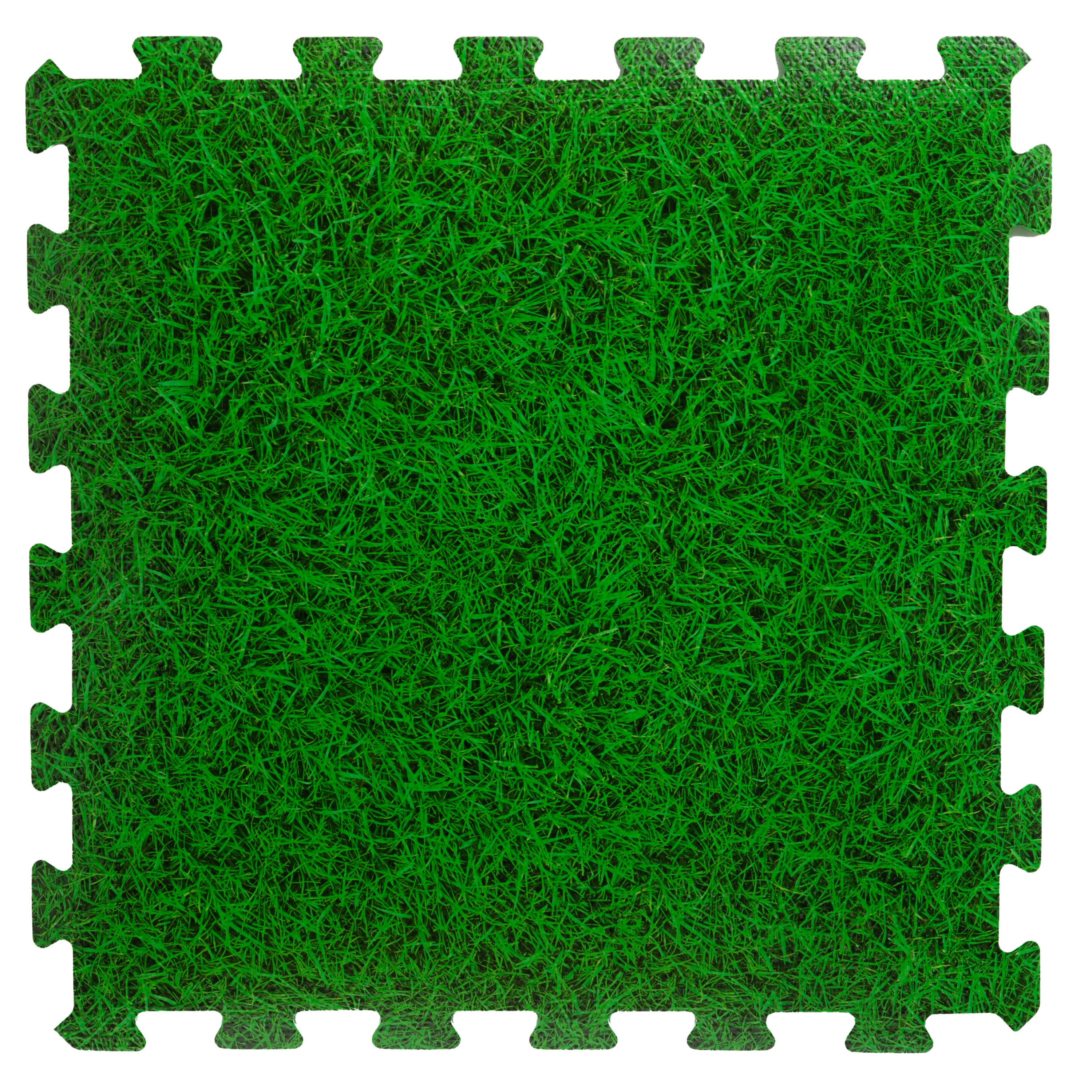 Foam puzzelmat zwembadtegels / fitnesstegels - Gras - 8x stuks - 50 x 50 cm p/stuk