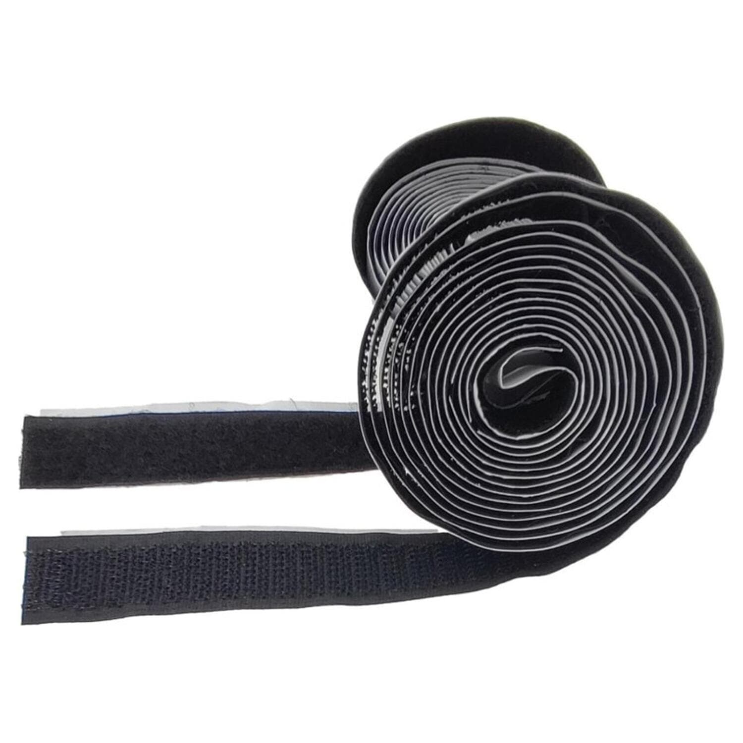 Klittenband op rol - 2x rollen - zelfklevend - zwart - 200 x 2 cm - velcro tape