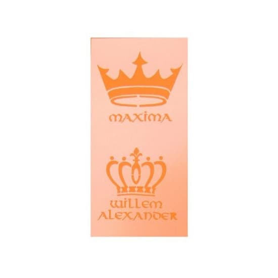Schmink sjabloon Koningsdag - koning kroontjes - willem en maxima print - 5 x 10 cm