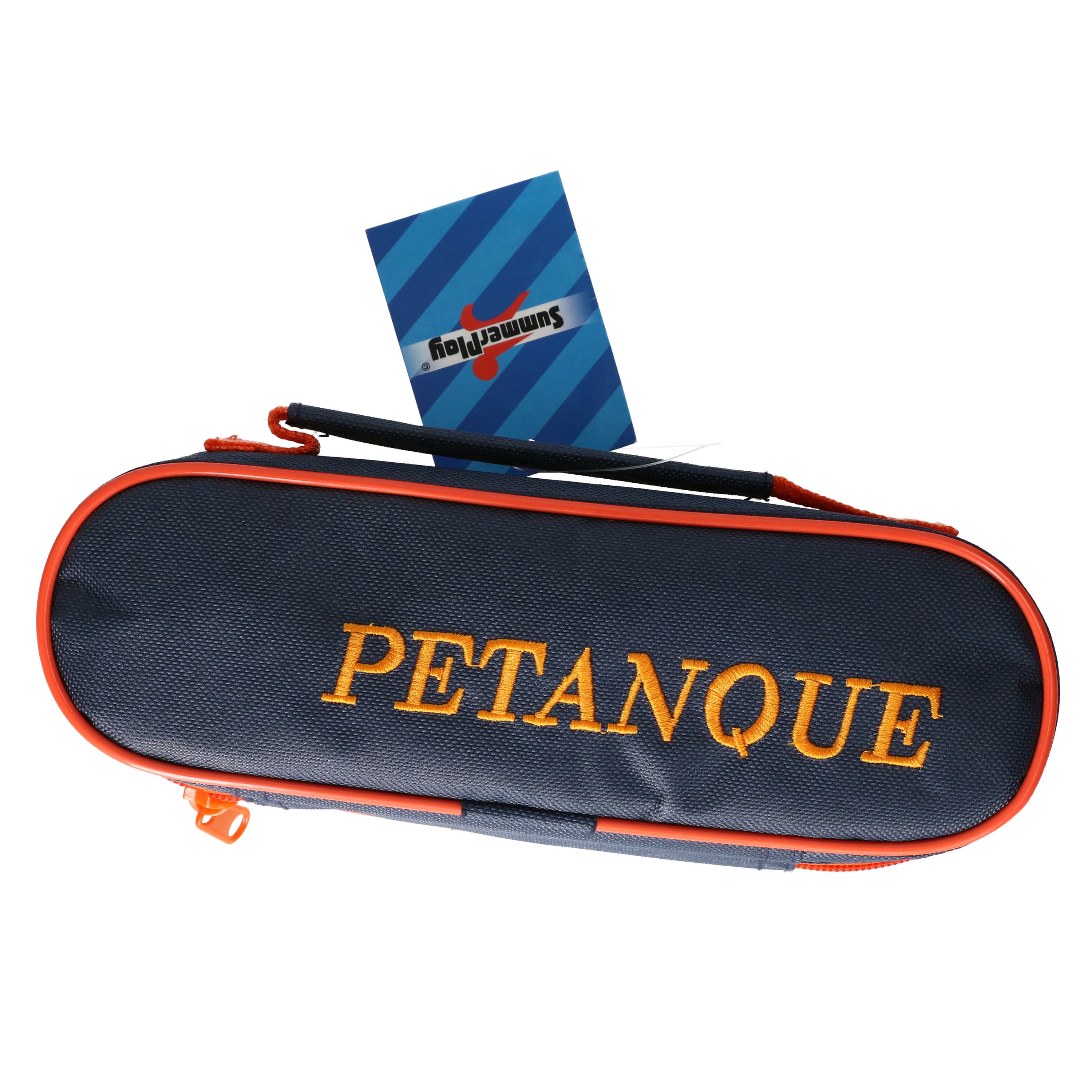 Summer Play Jeu de boules set - in draagtas - 3 ballen/1 but - petanque- Kaatsbal - Cochonnette