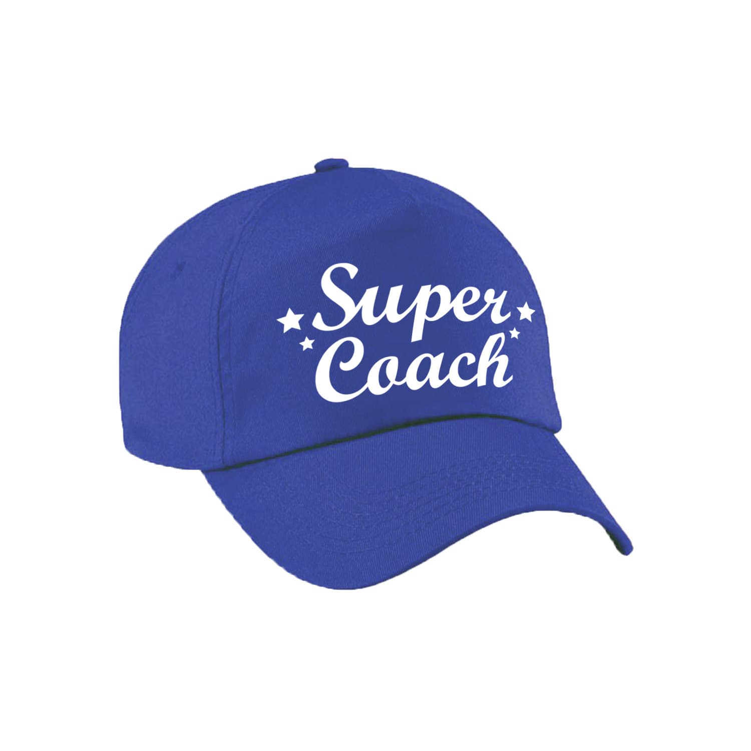 Super coach - cadeau petje - baseballcap - blauw - voor volwassenen - sport outfit