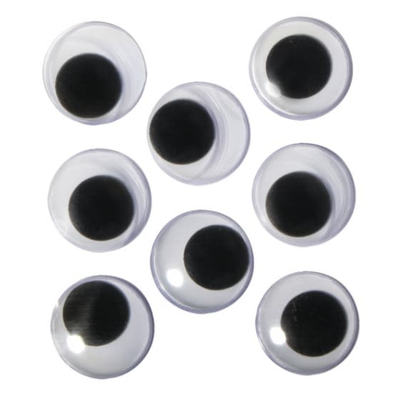 Wiebel oogjes van Dia 20 mm - 40x stuks - Zelfklevende Hobby materialen/artikelen - Knutselen