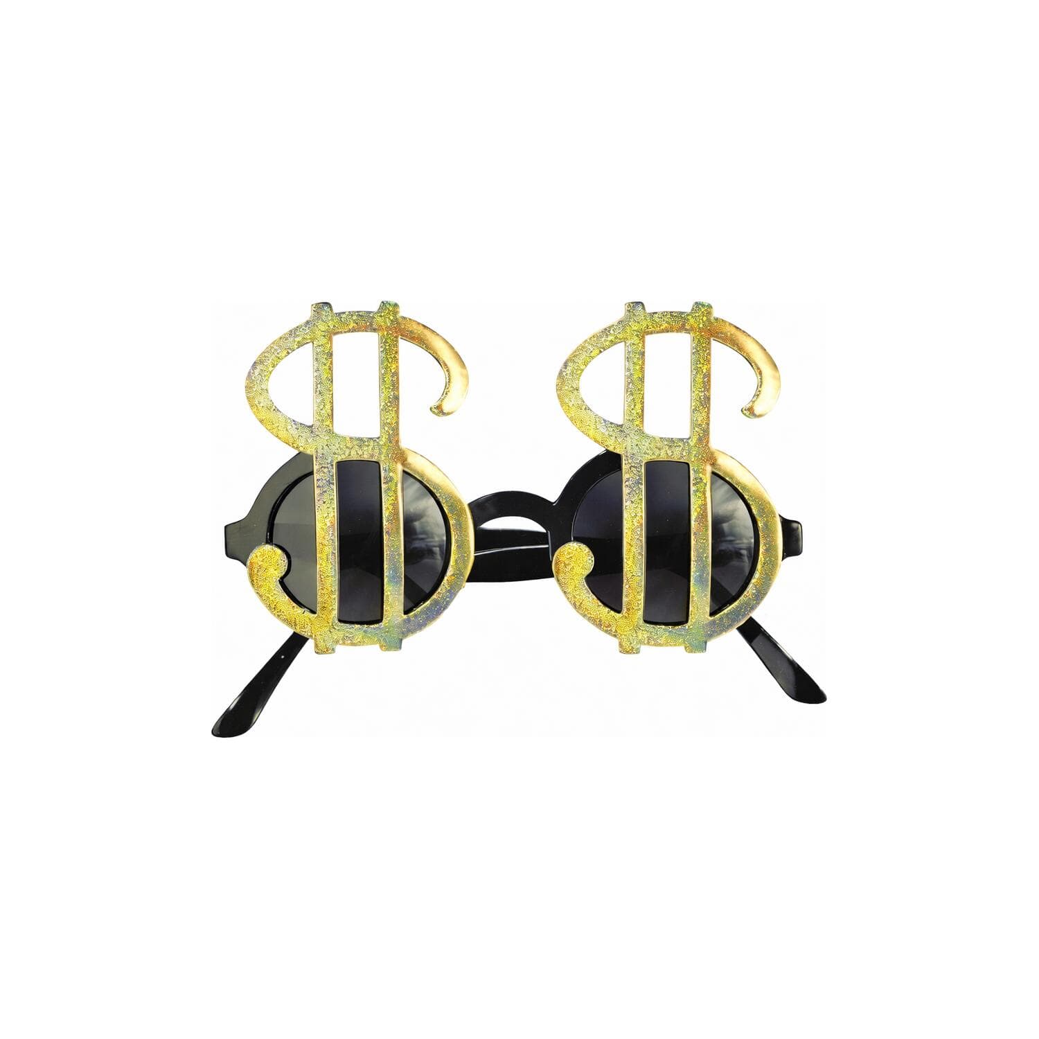 Dollar bril - goud - pimp/gangster dollarbrillen - dollars/geld - feestbril